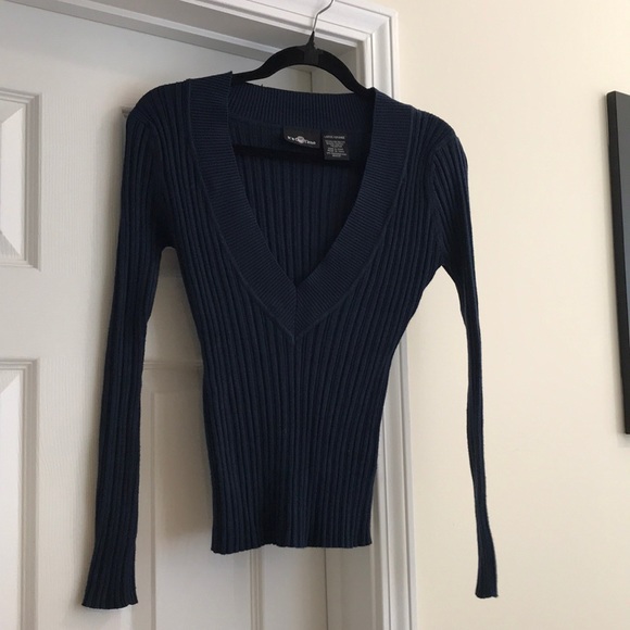 Blue V Neck Sweater - Picture 1 of 1